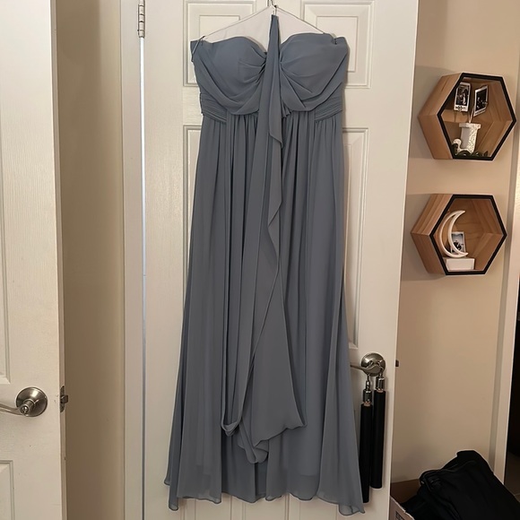 Birds Grey Grace Convertible Dress - Dusty Blue - Picture 4 of 11